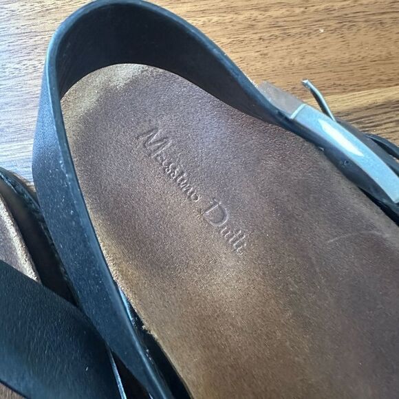 Massimo Dutti Black Leather Sandals. Size 37 - Picture 7 of 8
